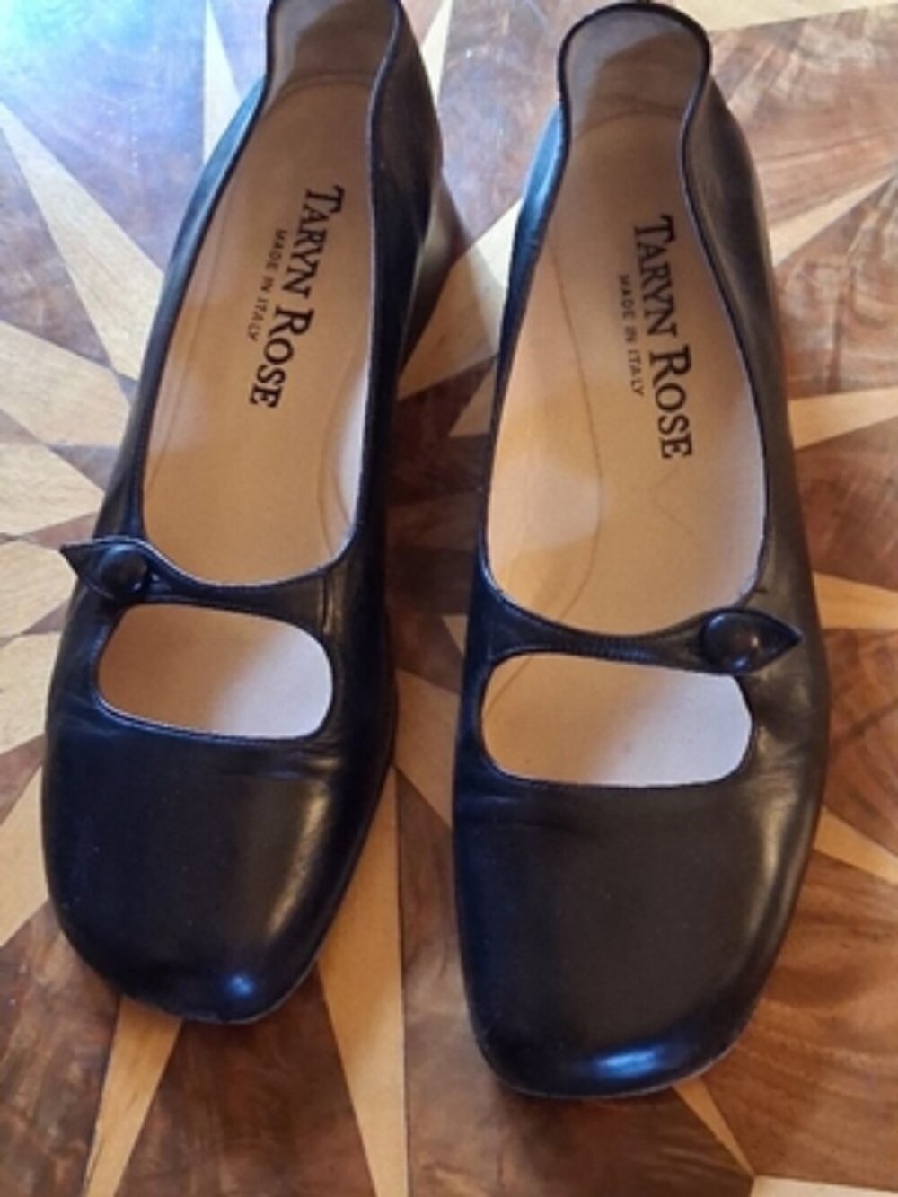 Taryn Rose "Kristy" Black Nappa Leather Womens Shoe Sz 40.5 US 9.5-10 runs small